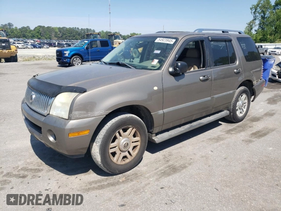 2003 Mercury Mountaineer Convenience z VIN 4M2DU86K03UJ09367, wystawiony jako Copart lot #54923945 z przebiegiem 186 886 mil mil oraz Szkody całkowita. Historia ofert i sprzedaży dostępna na DreamBid. Obrazek 1.