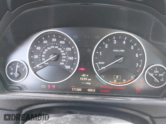 2013 BMW 3 Series 328i with VIN WBA3C1C52DF440786, listed as a IAAI auction lot 40777716 with 171,385 mi miles. Bid and sale history available at carsss.com. Image 7.