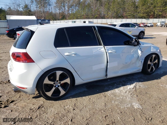 2017 Volkswagen Golf GTI S with VIN 3VW5T7AUXHM075642, listed as a Copart auction lot 87512615 with 68,354 mi miles and Salvage Title. Bid and sale history available at carsss.com. Image 3.