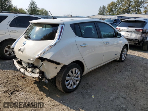 2016 Nissan LEAF S with VIN 1N4BZ0CP8GC314257, listed as a Copart auction lot 70589484 with 51,533 mi miles and Salvage Title. Bid and sale history available at carsss.com. Image 3.