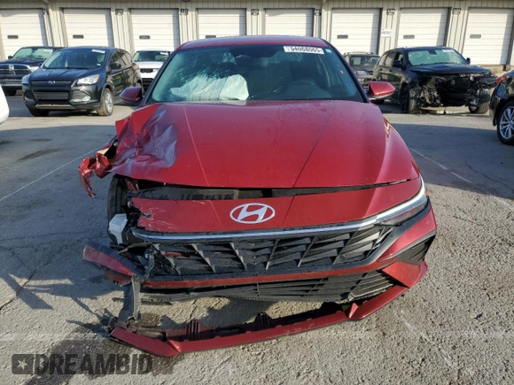 2024 Hyundai Elantra SEL with VIN KMHLM4DG6RU812131, listed as a Copart auction lot 54068065 with 30,137 mi miles and Salvage title. Bid and sale history available at DreamBid. Image 5.