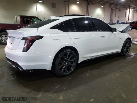 2022 Cadillac CT5 Sport with VIN 1G6DU5RK6N0136652, listed as a Copart auction lot 82344644 with 24,187 mi miles and Salvage Title. Bid and sale history available at carsss.com. Image 3.