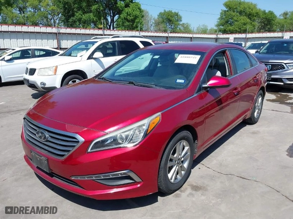 2015 Hyundai Sonata 2.4L SE with VIN 5NPE24AF5FH259928, listed as a IAAI auction lot 41880541 with 75,903 mi miles. Bid and sale history available at carsss.com. Image 6.