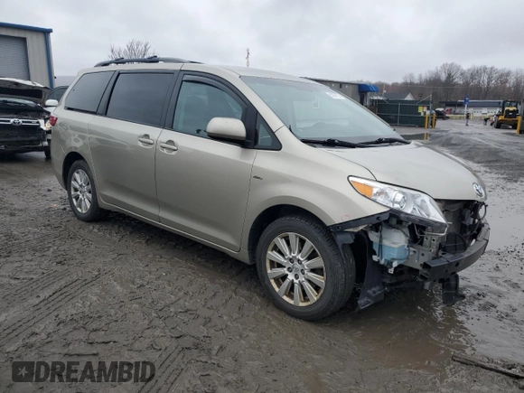2017 Toyota Sienna LE with VIN 5TDJZ3DC8HS149992, listed as a Copart auction lot 51878725 with 90,299 mi miles and Salvage title. Bid and sale history available at DreamBid. Image 4.