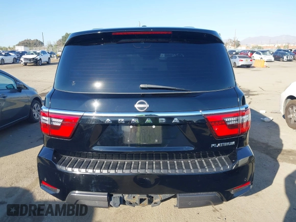 2021 Nissan Armada Platinum with VIN JN8AY2DB4M9793104, listed as a IAAI auction lot 41267471 with 33,616 mi miles. Bid and sale history available at carsss.com. Image 17.
