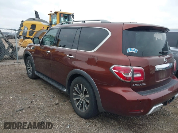 2018 Nissan Armada SL with VIN JN8AY2ND7J9050528, listed as a IAAI auction lot 41525232 with 106,179 mi miles and . Bid and sale history available at DreamBid. Image 3.