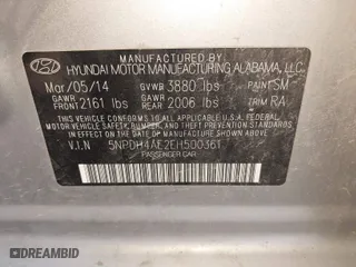 2014 Hyundai Elantra SE with VIN 5NPDH4AE2EH500361, listed as a IAAI auction lot 41773945 with 87,523 mi miles. Bid and sale history available at carsss.com. Image 9.