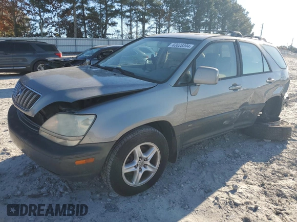 2001 Lexus RX 300 with VIN JTJGF10U310097117, listed as a Copart auction lot 83028204 with 345,675 mi miles and Salvage Title. Bid and sale history available at carsss.com. Image 1.