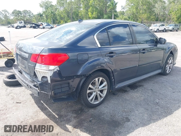 2013 Subaru Legacy Limited with VIN 4S3BMCK6XD3040848, listed as a IAAI auction lot 41913283 with 191,013 mi miles and . Bid and sale history available at DreamBid. Image 4.