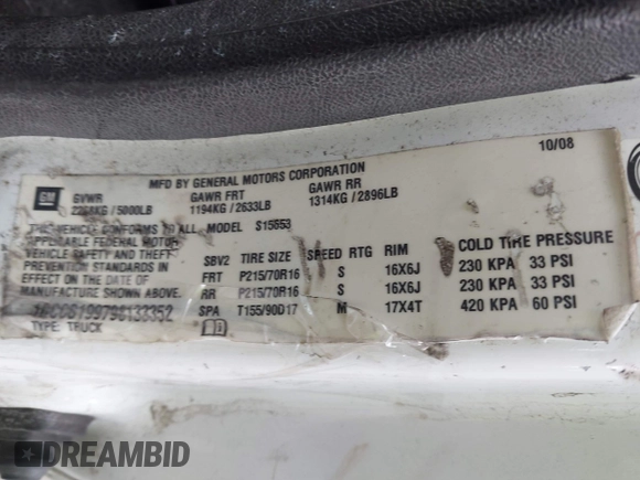 2009 Chevrolet Colorado Work Truck z VIN 1GCCS199798133352, wystawiony jako IAAI lot #42178500 z przebiegiem 166 648 mil mil oraz . Historia ofert i sprzedaży dostępna na DreamBid. Obrazek 9.