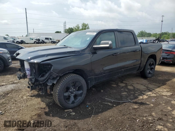 2019 Ram 1500 Big Horn with VIN 1C6SRFFT8KN710134, listed as a Copart auction lot 61553935 with 37,473 mi miles and Salvage title. Bid and sale history available at DreamBid. Image 1.