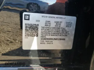 2021 Cadillac CT5 Premium Luxury with VIN 1G6DN5RK2M0108486, listed as a Copart auction lot 87354264 with 39,695 mi miles and Salvage Title. Bid and sale history available at carsss.com. Image 14.