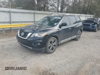 2017 Nissan Pathfinder SV z VIN 5N1DR2MN1HC605482, wystawiony jako Copart lot #47036725 z przebiegiem 169 001 mil mil oraz Szkoda całkowita • Salvage title. Historia ofert i sprzedaży dostępna na DreamBid. Obrazek 1.