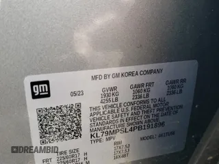 2023 Chevrolet TrailBlazer LT with VIN KL79MPSL4PB191896, listed as a Copart auction lot 51867635 with 25,492 mi miles and Salvage Title. Bid and sale history available at DreamBid. Image 13.