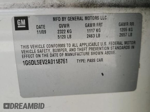 2010 Cadillac CTS Performance with VIN 1G6DL5EV2A0118761, listed as a Copart auction lot 76418284 with Not Provided miles and Salvage Title. Bid and sale history available at carsss.com. Image 13.