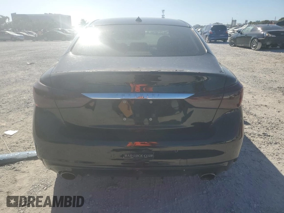 2021 Infiniti Q50 3.0t LUXE with VIN JN1EV7BPXMM706677, listed as a Copart auction lot 49637485 with 37,049 mi miles and Non Repairable. Bid and sale history available at carsss.com. Image 6.