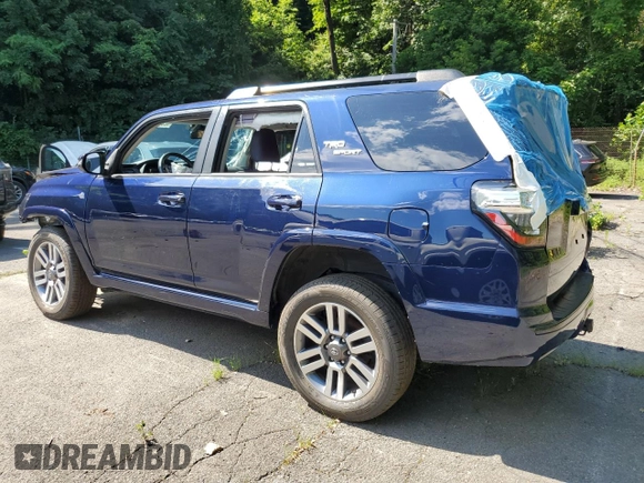 2022 Toyota 4Runner TRD Sport with VIN JTESU5JR7N6025534, listed as a Copart auction lot 62697505 with 49,870 mi miles and Salvage title. Bid and sale history available at DreamBid. Image 2.