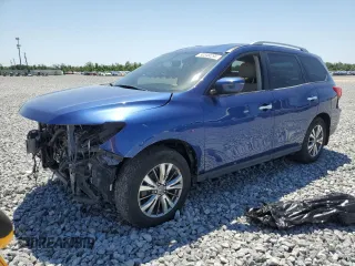 2018 Nissan Pathfinder SV z VIN 5N1DR2MN0JC656137, wystawiony jako Copart lot #52349295 z przebiegiem 96 230 mil mil oraz Szkoda całkowita • Salvage title. Historia ofert i sprzedaży dostępna na DreamBid. Obrazek 1.