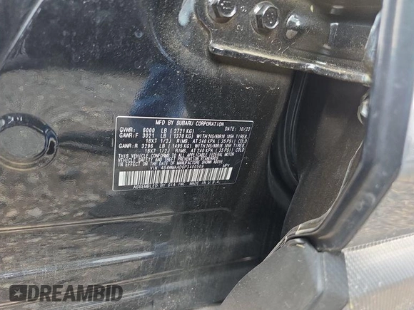 2023 Subaru Ascent Premium with VIN 4S4WMAAD6P3400509, listed as a IAAI auction lot 42829487 with 85,966 mi miles and . Bid and sale history available at DreamBid. Image 21.