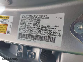 2024 Honda Accord Sedan EX with VIN 1HGCY1F36RA019920, listed as a IAAI auction lot 41466963 with 50,571 mi miles. Bid and sale history available at carsss.com. Image 9.