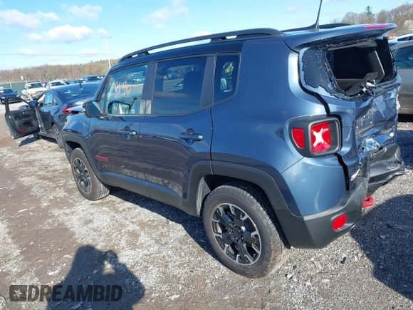 2023 Jeep Renegade Trailhawk with VIN ZACNJDC13PPP74002, listed as a IAAI auction lot 41968140 with 6,848 mi miles and . Bid and sale history available at DreamBid. Image 3.