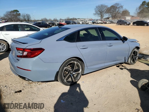 2022 Honda Accord Sedan Sport SE with VIN 1HGCV1F49NA028073, listed as a Copart auction lot 47357335 with 0 mi miles and Salvage Title. Bid and sale history available at carsss.com. Image 3.