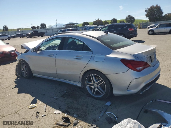 2014 Mercedes-Benz CLA-Class CLA 45 AMG with VIN WDDSJ5CB6EN090674, listed as a Copart auction lot 50573065 with 81,900 mi miles and Salvage Title. Bid and sale history available at carsss.com. Image 2.