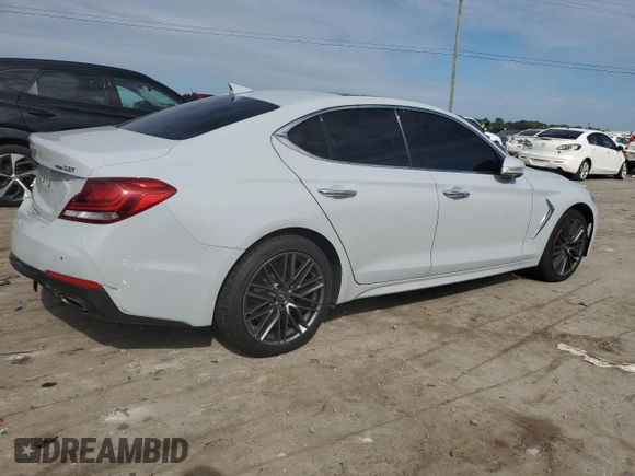 2019 Genesis G70 3.3T Advanced with VIN KMTG34LE4KU030796, listed as a Copart auction lot 71673144 with 100,932 mi miles and Salvage Title. Bid and sale history available at carsss.com. Image 3.