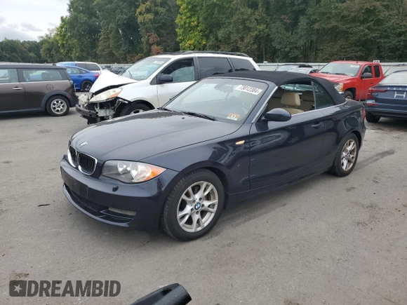 2009 BMW 1 Series 128i with VIN WBAUN13559VH80948, listed as a Copart auction lot 73012384 with 130,694 mi miles and Clean Title. Bid and sale history available at carsss.com. Image 1.