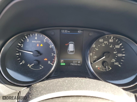 2019 Nissan Rogue SV with VIN KNMAT2MV2KP519414, listed as a Copart auction lot 43564395 with 79,056 mi miles and Salvage Title. Bid and sale history available at carsss.com. Image 9.