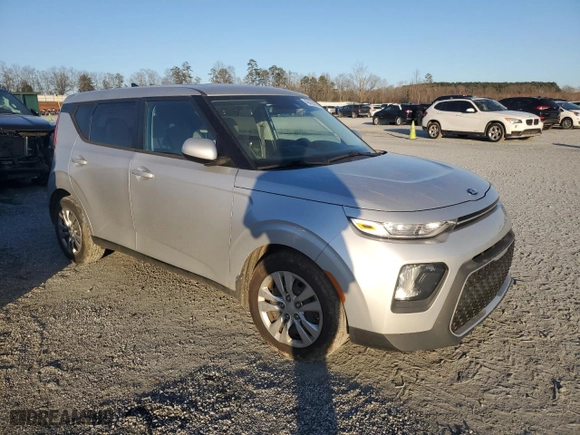 2020 Kia Soul LX with VIN KNDJ23AU8L7106645, listed as a Copart auction lot 48455195 with 56,237 mi miles and Salvage Title. Bid and sale history available at carsss.com. Image 4.