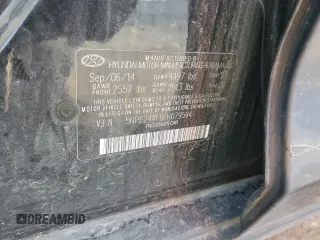 2015 Hyundai Sonata SE with VIN 5NPE24AF0FH079594, listed as a Copart auction lot 86832224 with Not Provided miles and Non Repairable. Bid and sale history available at DreamBid. Image 12.