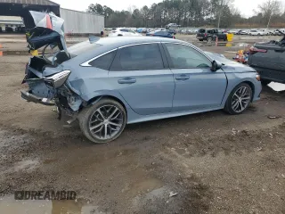 2023 Honda Civic Sedan Touring with VIN 2HGFE1F95PH313835, listed as a Copart auction lot 45145875 with 52,344 mi miles and Salvage Title. Bid and sale history available at carsss.com. Image 3.