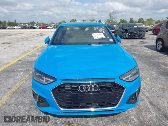 2021 Audi A4 S line Premium with VIN WAUDAAF40MA086180, listed as a IAAI auction lot 42037066 with 34,641 mi miles and . Bid and sale history available at DreamBid. Image 12.