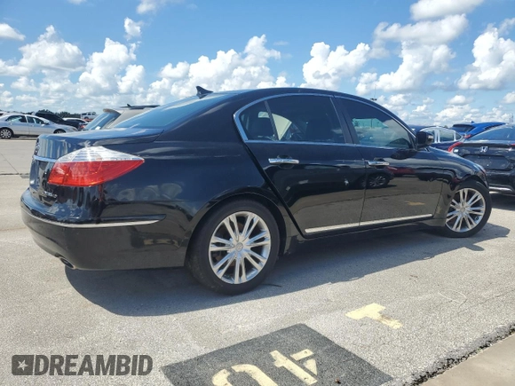 2009 Hyundai Genesis with VIN KMHGC46F89U032611, listed as a Copart auction lot 73835574 with 0 mi miles and Salvage Title. Bid and sale history available at carsss.com. Image 3.
