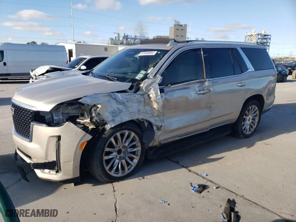 2022 Cadillac Escalade Premium Luxury with VIN 1GYS3CKL1NR172334, listed as a Copart auction lot 87058984 with 0 mi miles and Salvage Title. Bid and sale history available at carsss.com. Image 1.