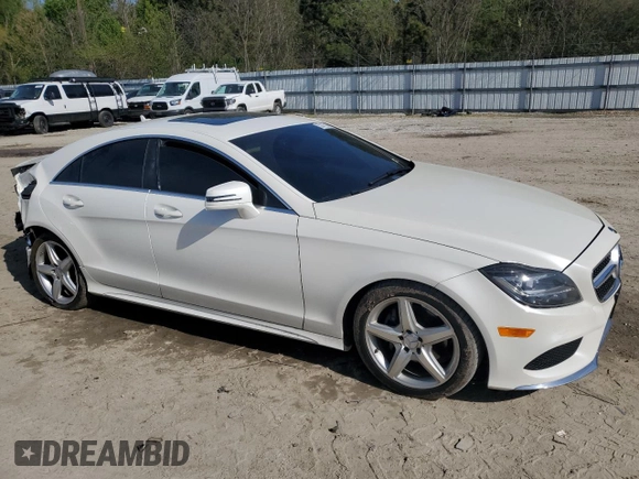 2016 Mercedes-Benz CLS 400 with VIN WDDLJ6FB2GA168531, listed as a Copart auction lot 52477305 with 113,716 mi miles and Salvage title. Bid and sale history available at DreamBid. Image 4.