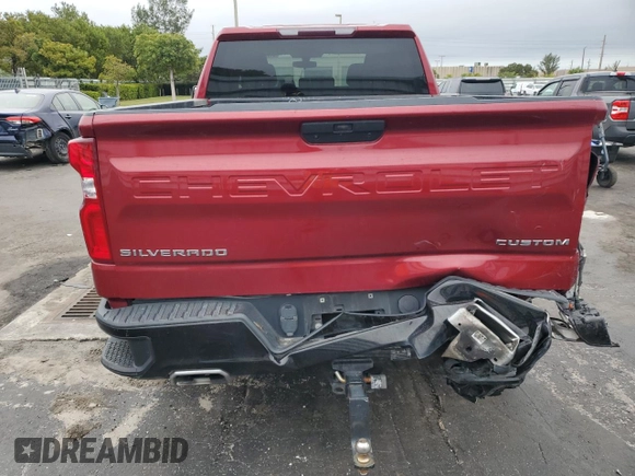 2020 Chevrolet Silverado 1500 Custom Trail Boss with VIN 1GCRYCEF8LZ291037, listed as a Copart auction lot 41971525 with 63,642 mi miles and Salvage Title. Bid and sale history available at DreamBid. Image 6.