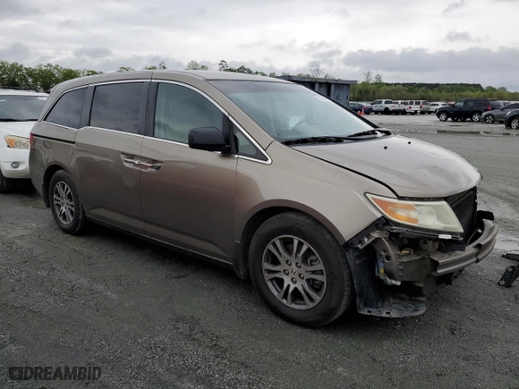 2013 Honda Odyssey EX-L with VIN 5FNRL5H66DB060621, listed as a Copart auction lot 51906045 with 195,561 mi miles and Salvage Title. Bid and sale history available at carsss.com. Image 4.
