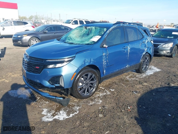 2024 Chevrolet Equinox RS with VIN 3GNAXMEG0RL283424, listed as a IAAI auction lot 41880334 with 16,823 mi miles. Bid and sale history available at carsss.com. Image 2.