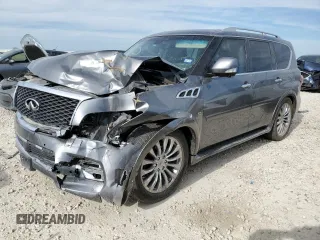 2017 Infiniti QX80 with VIN JN8AZ2NEXH9152227, listed as a Copart auction lot 49010245 with 127,412 mi miles and Salvage title. Bid and sale history available at DreamBid. Image 1.