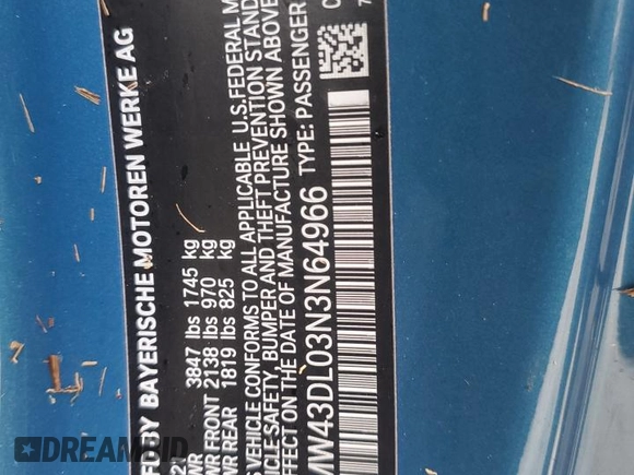 2022 MINI Convertible Cooper S z VIN WMW43DL03N3N64966, wystawiony jako Copart lot #74749364 z przebiegiem Nie podano mil oraz Nie do naprawy • Non repairable. Historia ofert i sprzedaży dostępna na DreamBid. Obrazek 13.