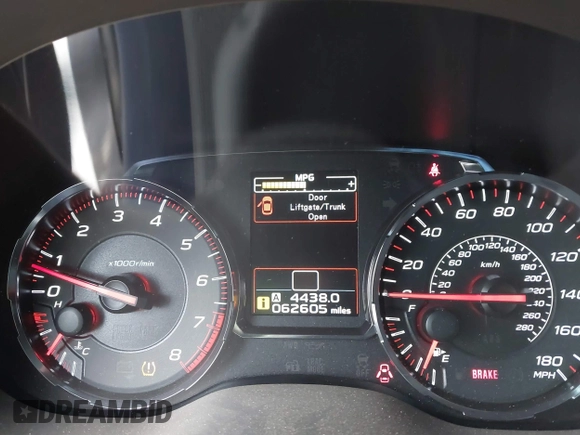 2020 Subaru WRX Premium with VIN JF1VA1B69L9814633, listed as a IAAI auction lot 41455166 with 62,605 mi miles and . Bid and sale history available at DreamBid. Image 7.