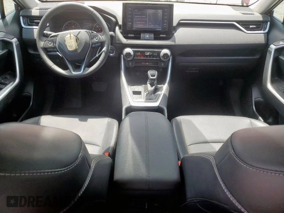 2022 Toyota RAV4 XLE Premium with VIN 2T3C1RFV7NW234284, listed as a Copart auction lot 57142325 with 21,580 mi miles and Salvage title. Bid and sale history available at DreamBid. Image 8.