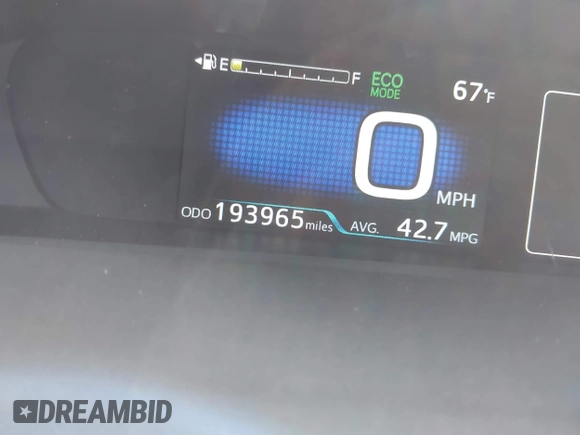 2017 Toyota Prius Two with VIN JTDKBRFU5H3054342, listed as a IAAI auction lot 41938108 with 193,965 mi miles and . Bid and sale history available at carsss.com. Image 15.