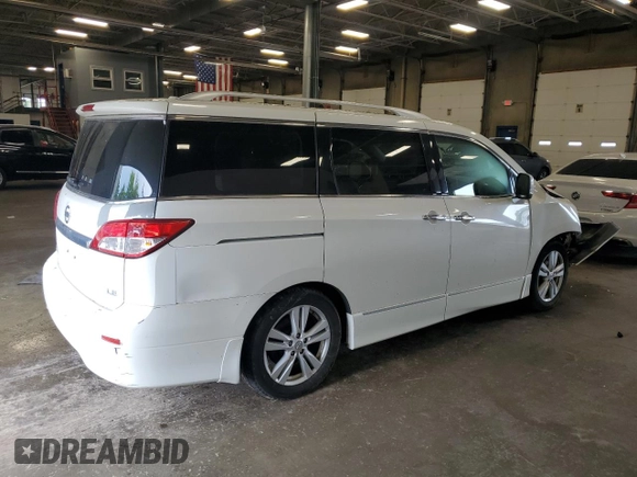 2011 Nissan Quest SL with VIN JN8AE2KP0B9006265, listed as a Copart auction lot 61105715 with 143,967 mi miles and Salvage title. Bid and sale history available at DreamBid. Image 3.
