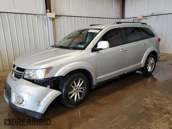 2013 Dodge Journey SXT with VIN 3C4PDCBG3DT699762, listed as a Copart auction lot 53712395 with 145,360 mi miles and Salvage Title. Bid and sale history available at carsss.com. Image 1.