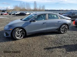 2024 Hyundai IONIQ 6 SEL with VIN KMHM34AC9RA080149, listed as a Copart auction lot 44075075 with 2,255 mi miles and Salvage Title. Bid and sale history available at carsss.com. Image 1.