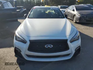 2024 Infiniti Q50 Red Sport 400 with VIN JN1FV7DP6RM660516, listed as a Copart auction lot 88334235 with Not Provided miles and Salvage Title. Bid and sale history available at DreamBid. Image 5.