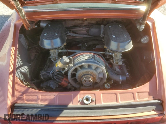 1974 Porsche 911 with VIN 9114111882, listed as a Copart auction lot 47080465 with 4,828 mi miles and Salvage title. Bid and sale history available at DreamBid. Image 11.